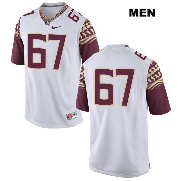 Men's NCAA Nike Florida State Seminoles #67 Adam Torres College No Name White Stitched Authentic Football Jersey ZJE3569UX